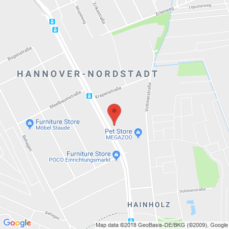 Position der Autogas-Tankstelle: HEM Tankstelle in 30165, Hannover