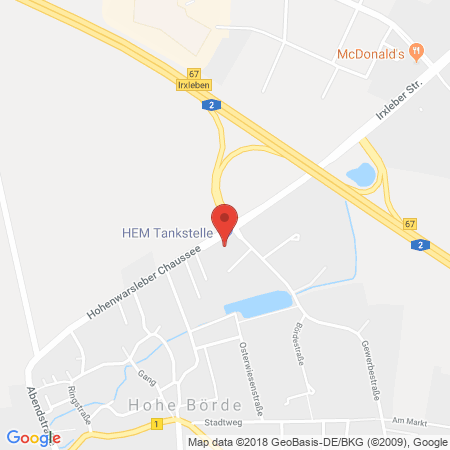Position der Autogas-Tankstelle: HEM Tankstelle in 39167, Irxleben