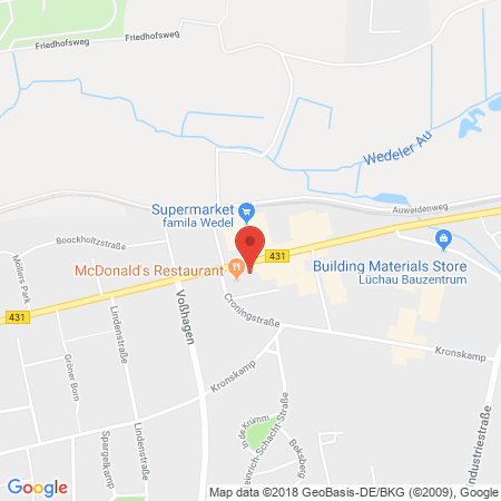 Position der Autogas-Tankstelle: HEM Tankstelle in 22880, Wedel