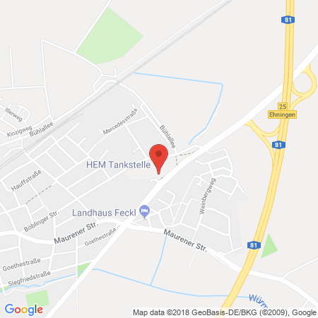 Standort der Tankstelle: HEM Tankstelle in 71139, Ehningen