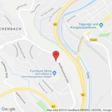 Position der Autogas-Tankstelle: HEM Tankstelle in 57072, Siegen