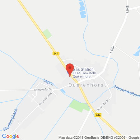 Position der Autogas-Tankstelle: HEM Tankstelle in 38368, Querenhorst