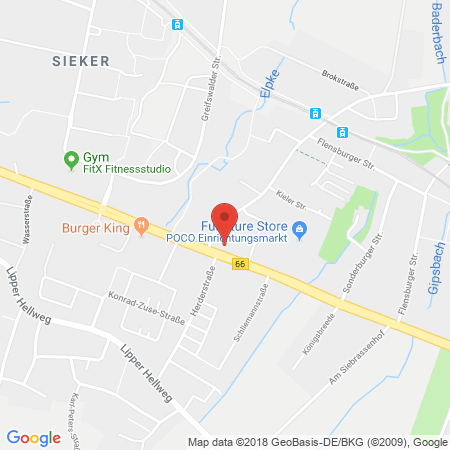 Position der Autogas-Tankstelle: GO Tankstelle in 33605, Bielefeld