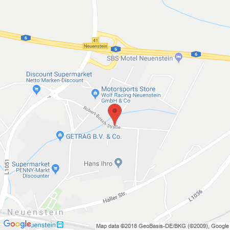 Position der Autogas-Tankstelle: AVIA Station Majer KG in 74632, Neuenstein