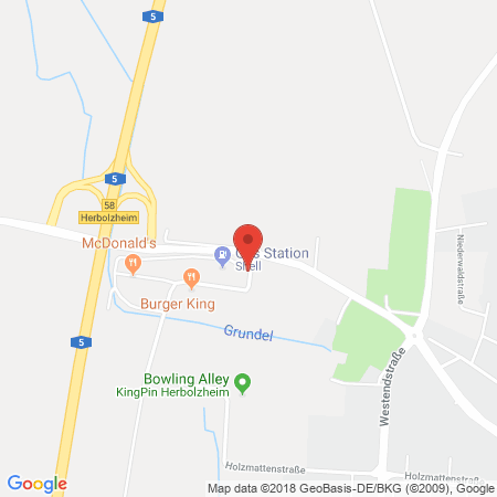 Position der Autogas-Tankstelle: Europa-Park-Rasthof, Shell-Autohof in 79336, Herbholzheim