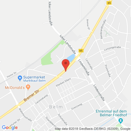 Standort der Tankstelle: JET Tankstelle in 49191, BELM