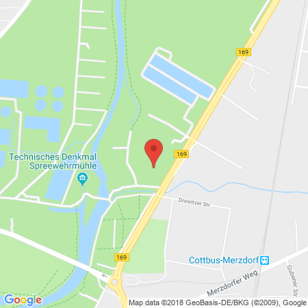 Position der Autogas-Tankstelle: Sprint Tankstelle in 03042, Cottbus