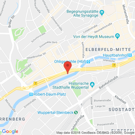 Position der Autogas-Tankstelle: Pm in 42103, Wuppertal