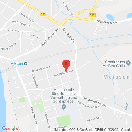 Position der Autogas-Tankstelle: Sprint Tankstelle in 01662, Meissen