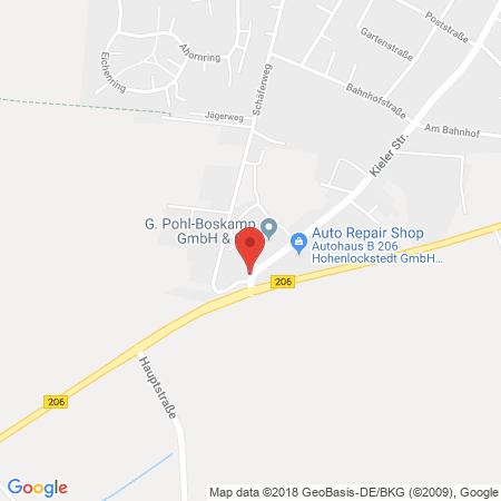 Position der Autogas-Tankstelle: Star Tankstelle in 25551, Hohenlockstedt