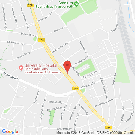 Position der Autogas-Tankstelle: Shell Tankstelle in 66113, Saarbrücken
