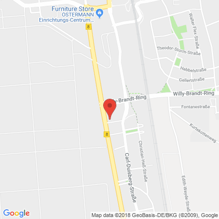 Position der Autogas-Tankstelle: Oil! Tankstelle Leverkusen in 51373, Leverkusen
