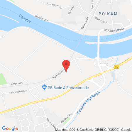 Position der Autogas-Tankstelle: Baywa Tankstelle Bad Abbach Ii in 93077, Bad Abbach