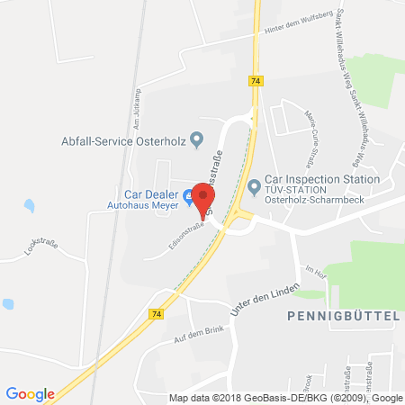 Position der Autogas-Tankstelle: AUTOplus, Autofahrer-Fachmarkt in 27711, Osterholz-Scharmbeck