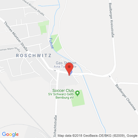 Position der Autogas-Tankstelle: AVIA Tankstelle in 06406, Bernburg (saale)