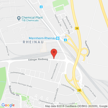 Position der Autogas-Tankstelle: Total Mannheim in 68219, Mannheim