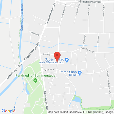 Position der Autogas-Tankstelle: Q1 Tankstelle in 26133, Oldenburg
