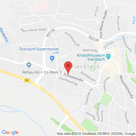 Position der Autogas-Tankstelle: Reifen Eckmann Gmbh in 94234, Viechtach