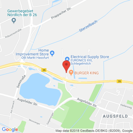Position der Autogas-Tankstelle: Agip Tankstelle in 97437, Haßfurt