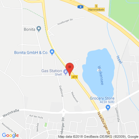Standort der Tankstelle: Shell Tankstelle in 46499, Hamminkeln