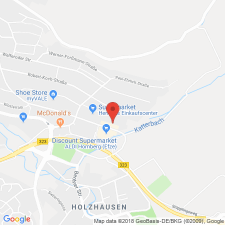Position der Autogas-Tankstelle: Honsel Ts Homberg in 34576, Homberg