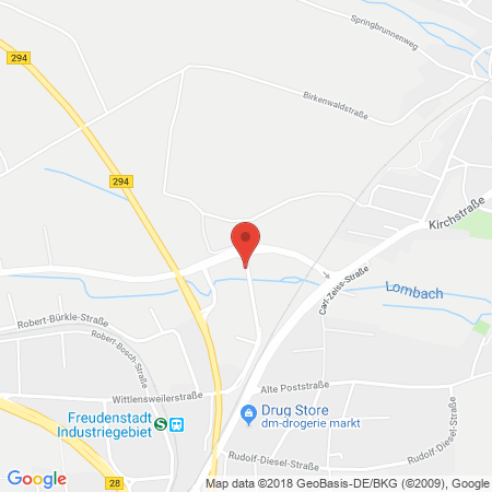 Position der Autogas-Tankstelle: AVIA Tankstelle in 72250, Freudenstadt