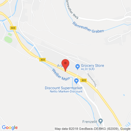 Position der Autogas-Tankstelle: Aral Tankstelle in 95460, Bad Berneck