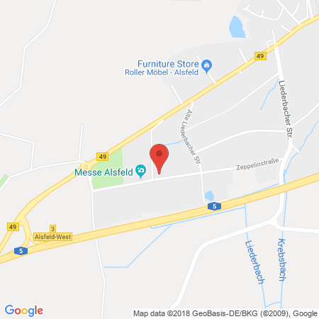 Position der Autogas-Tankstelle: Agip Tankstelle in 36304, Alsfeld
