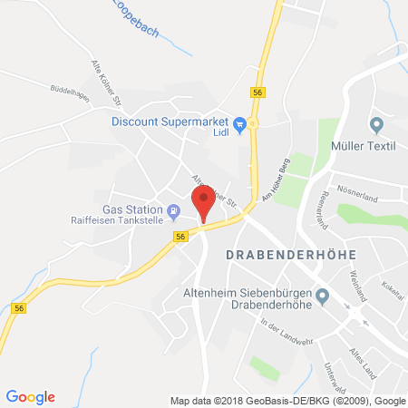 Standort der Tankstelle: Raiffeisen Tankstelle in 51674, Wiehl-Drabenderhöhe