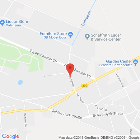 Position der Autogas-Tankstelle: HAWA Flüssiggas GmbH in 41238, Mönchengladbach-Giesenkrichen