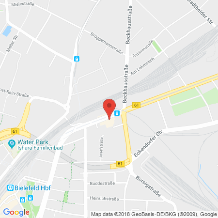 Position der Autogas-Tankstelle: Michael Ull in 33602, Bielefeld