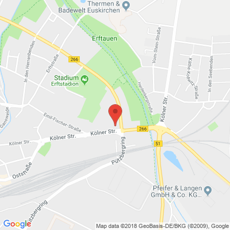 Position der Autogas-Tankstelle: JET Tankstelle in 53879, Euskirchen