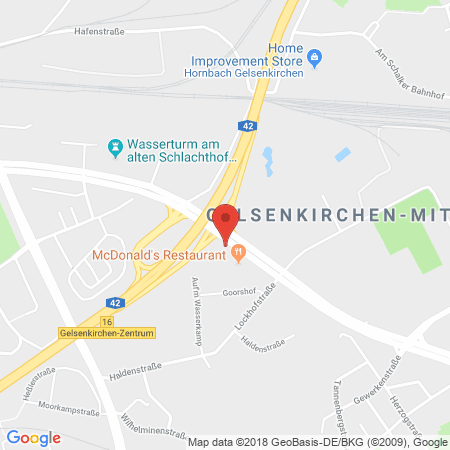 Position der Autogas-Tankstelle: JET Tankstelle in 45881, Gelsenkirchen