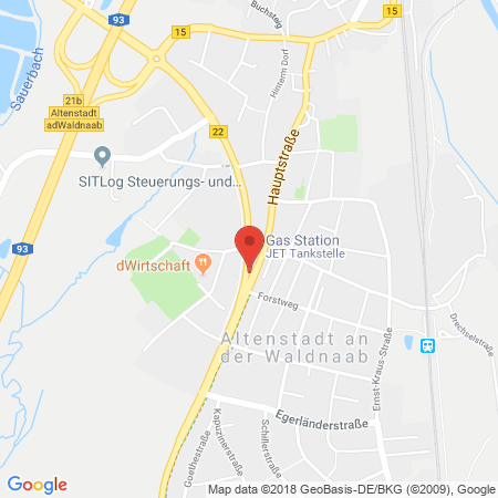 Position der Autogas-Tankstelle: JET Tankstelle in 92665, Altenstadt