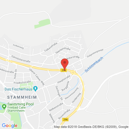 Position der Autogas-Tankstelle: Shell Tankstelle in 75365, Calw-stammheim