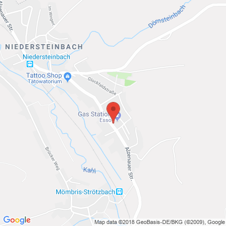 Position der Autogas-Tankstelle: Esso Tankstelle in 63776, Moembris