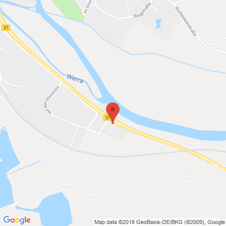 Position der Autogas-Tankstelle: Shell Tankstelle in 37242, Bad Sooden-allendorf