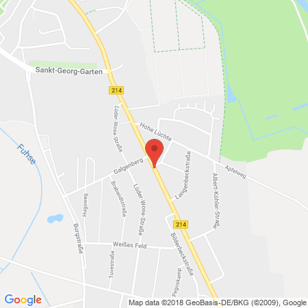 Position der Autogas-Tankstelle: Hapke Esso Tankstelle in 29221, Celle