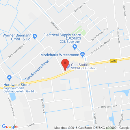Standort der Tankstelle: SCORE Tankstelle in 26842, Ostrhauderfehn