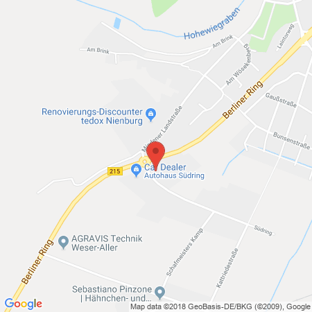 Position der Autogas-Tankstelle: Nienburg (weser) in 31582, Nienburg (weser)