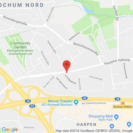 Position der Autogas-Tankstelle: Total Bochum-harpen in 44805, Bochum-harpen