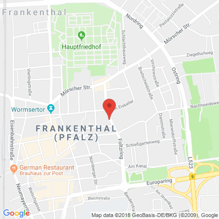 Position der Autogas-Tankstelle: Total Frankenthal in 67227, Frankenthal