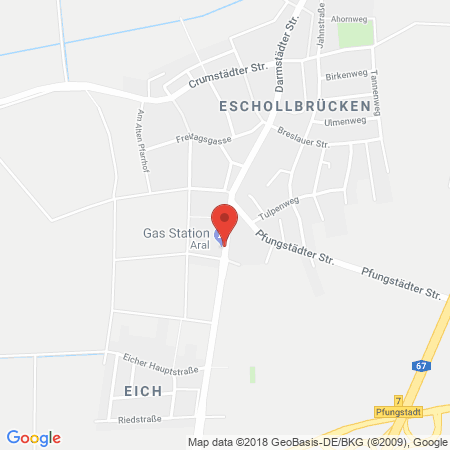 Standort der Tankstelle: ARAL Tankstelle in 64319, Pfungstadt