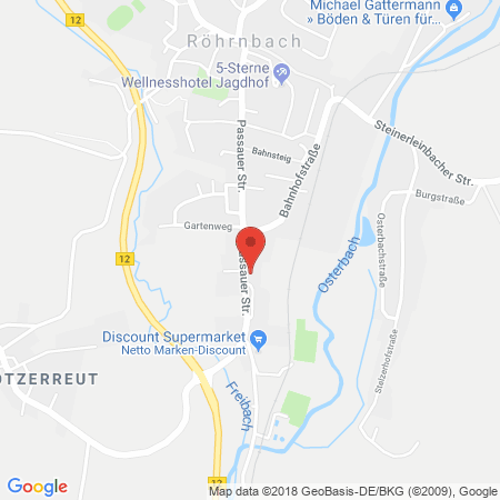Position der Autogas-Tankstelle: AVIA Tankstelle in 94133, Röhrnbach
