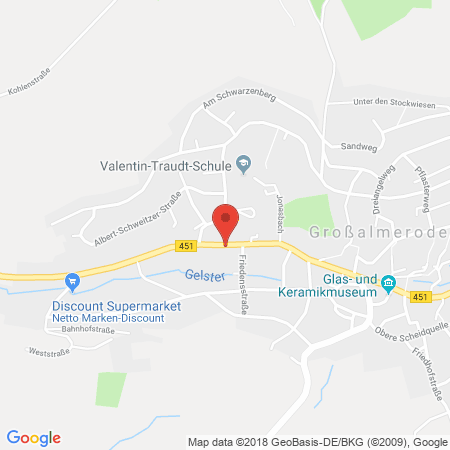 Position der Autogas-Tankstelle: Total Grossalmerode in 37247, Grossalmerode