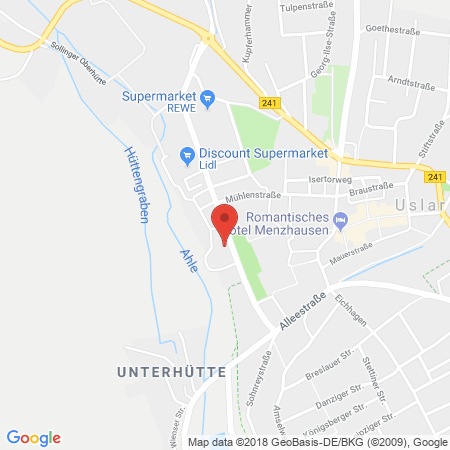 Position der Autogas-Tankstelle: Autohaus Siebrecht in 37170, Uslar