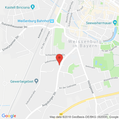 Position der Autogas-Tankstelle: Bft Tankstelle in 91781, Weissenburg