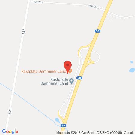 Position der Autogas-Tankstelle: Demminer Land in 17129, Völschow