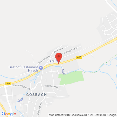 Position der Autogas-Tankstelle: Aral Tankstelle in 73342, Bad Ditzenbach
