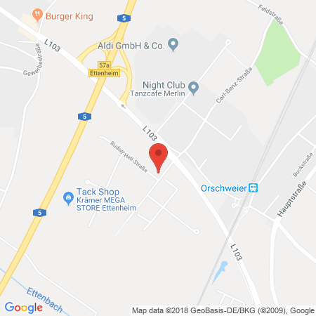 Position der Autogas-Tankstelle: Agip Tankstelle in 77972, Mahlberg
